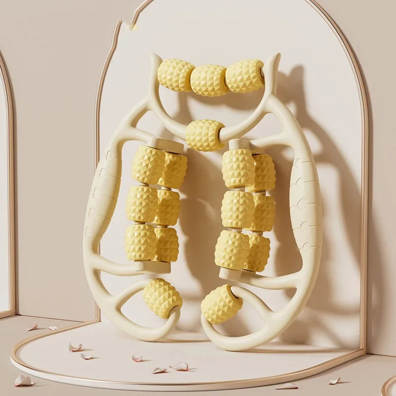 18-Round Leg Slimming Massage Roller β Circular Muscle Stretch Clamp