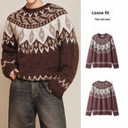 Men's Round Neck Jacquard Christmas Knitted Sweater kfghf899 Store