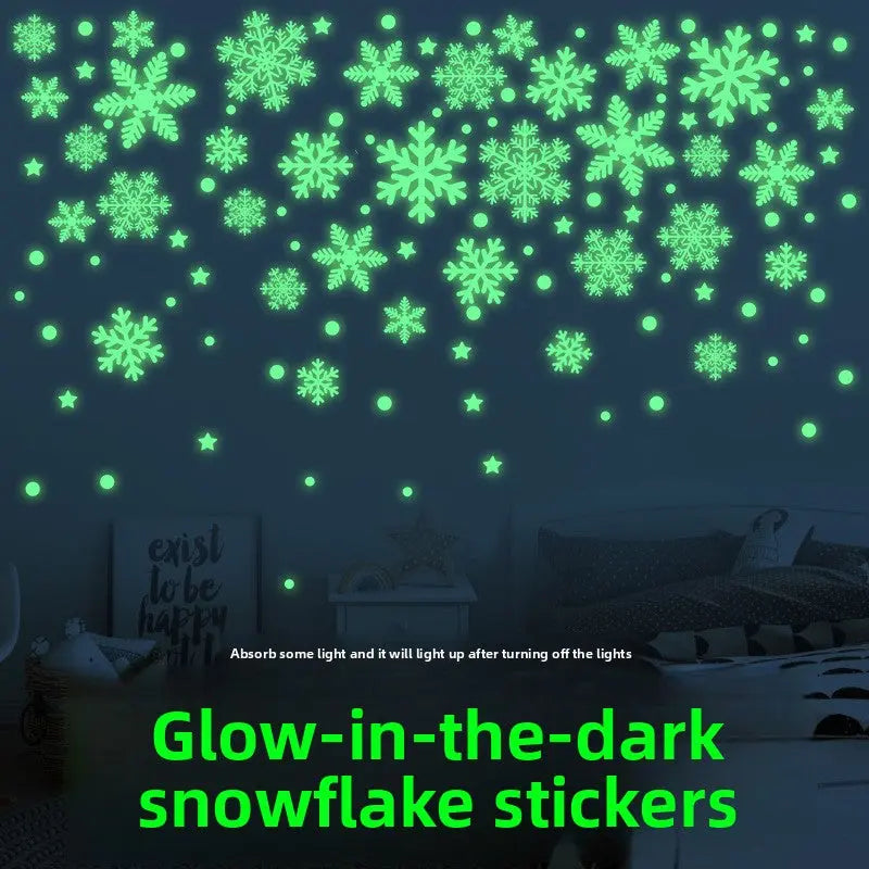 Luminous Christmas Snowflake Decoration Stickers Dazzle Frenzy