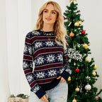 Women's Fashion Autumn Snowflake Christmas Sweater kfghf899 Store