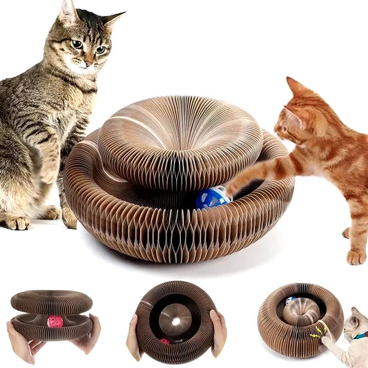 2025 Viral Magic Cat Scratch Board - Corrugated Organ Ball Toy Climbing Frame Dazzle