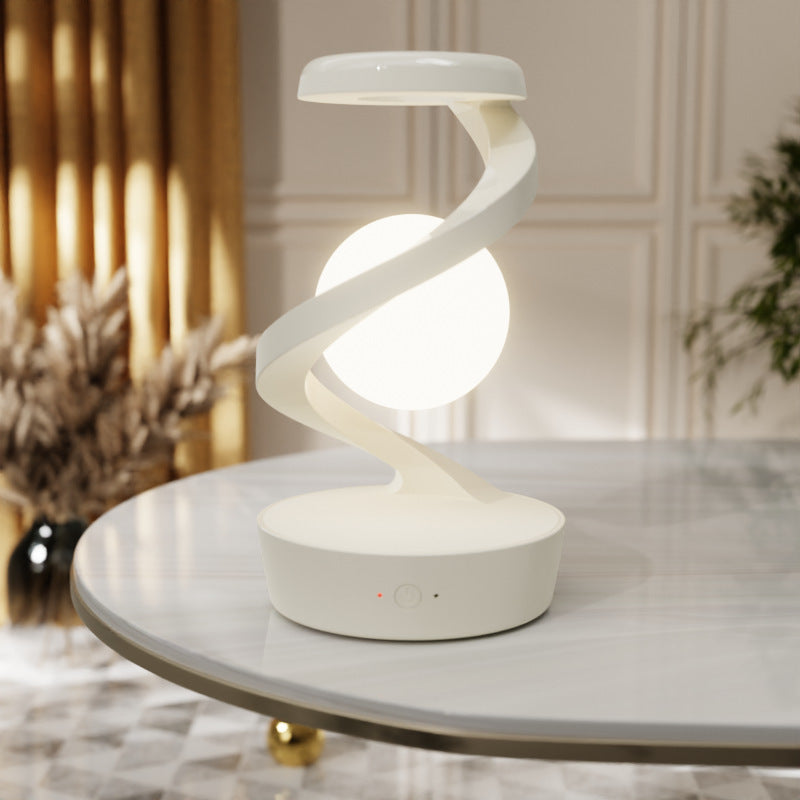 2025 Viral Rotating Floating Night Light - Mesmerizing Levitating Wireless Charger Lamp