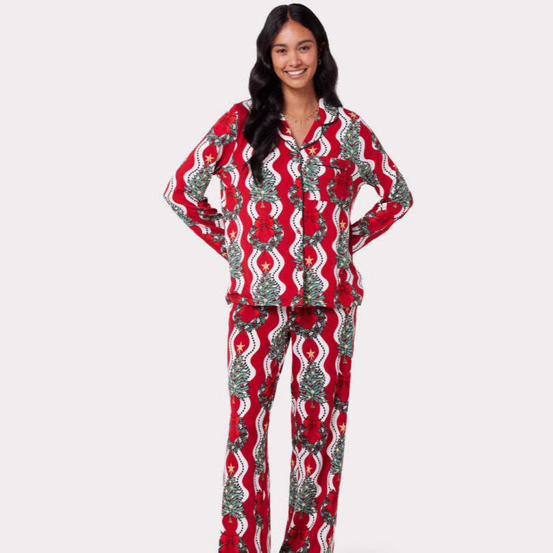 Christmas Printed Long-sleeved Trousers Autumn Ladies Home Leisure Suit kfghf899 Store
