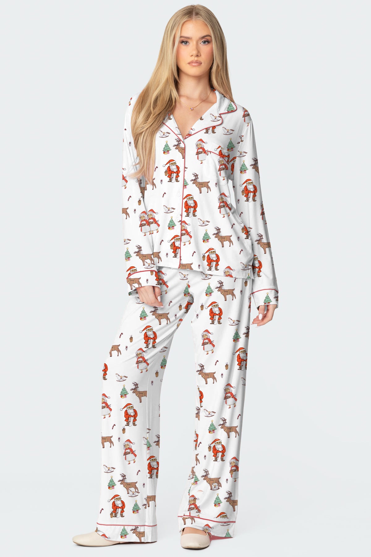 Christmas Printed Long-sleeved Trousers Autumn Ladies Home Leisure Suit kfghf899 Store