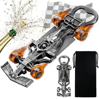 Exquisite Racing Bottle Opener,Meticulously Designed And Made Of Durable Materials, Perfect For Opening Bottles During Sports Events, Parties, Or At Home. Includes A Black Drawstring Bag.