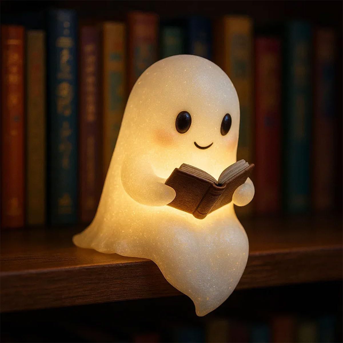 2025 Viral Cute Ghost Night Light - Resin Spooky Adorable 10cm Bedroom Glow Dazzle