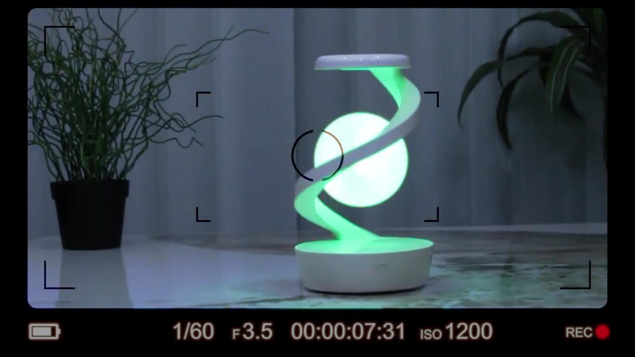 2025 Viral Rotating Floating Night Light - Mesmerizing Levitating Wireless Charger Lamp