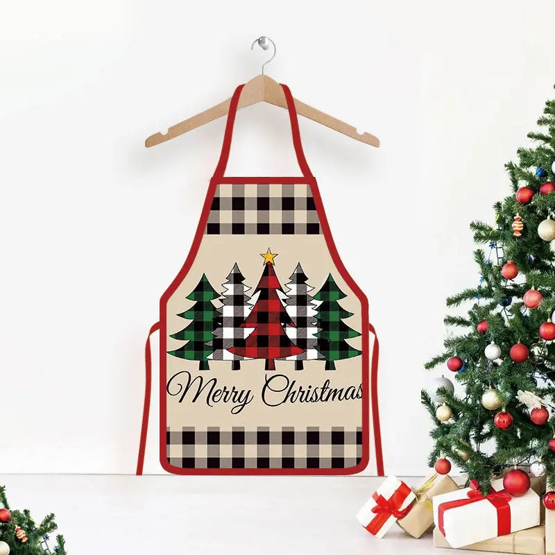 Christmas Printed Apron for Home and Party Dazzle Frenzy