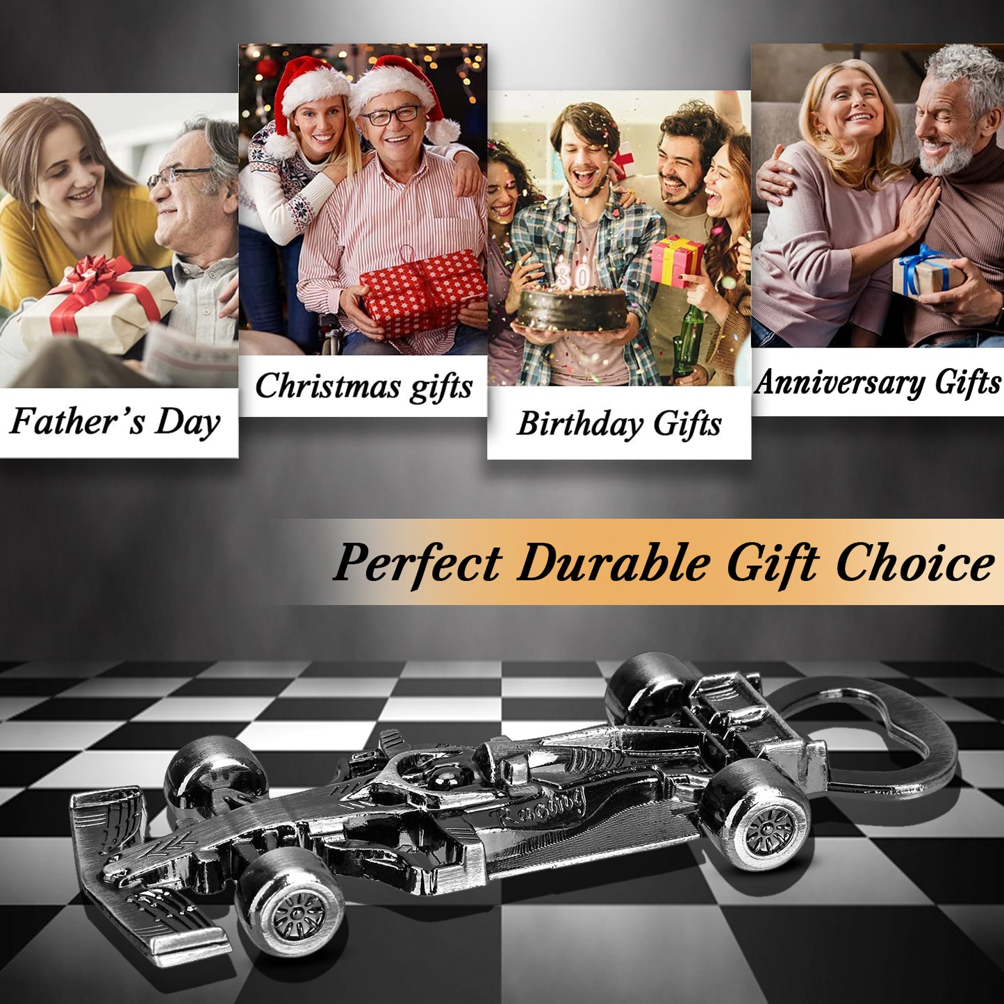 Exquisite Racing Bottle Opener,Meticulously Designed And Made Of Durable Materials, Perfect For Opening Bottles During Sports Events, Parties, Or At Home. Includes A Black Drawstring Bag.