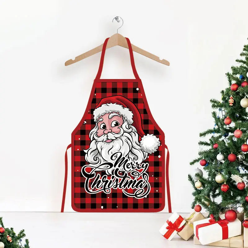 Christmas Printed Apron for Home and Party Dazzle Frenzy