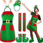 Christmas Party Apron and Hat Set Dazzle Frenzy