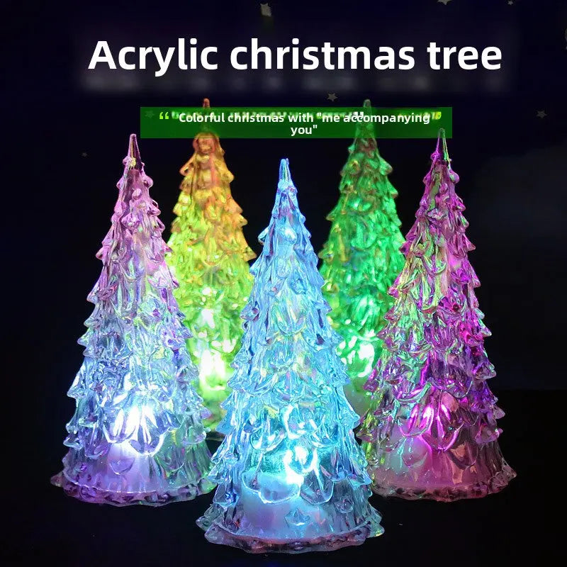 LED Acrylic Colorful Christmas Tree Night Light Dazzle Frenzy