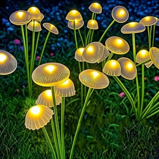 GlowShroom Solar Garden Lights | Waterproof Jellyfish & Mushroom Outdoor Lamps