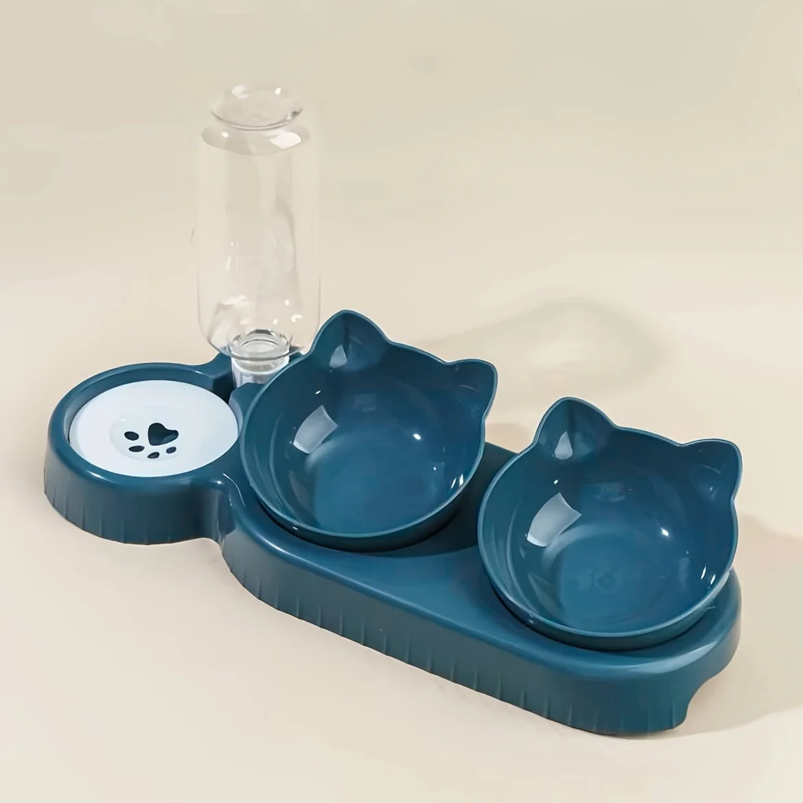 2025 Viral 3-in-1 Tilted Pet Bowl Set - Neck-Protecting Auto Water Ear Design Dazzle