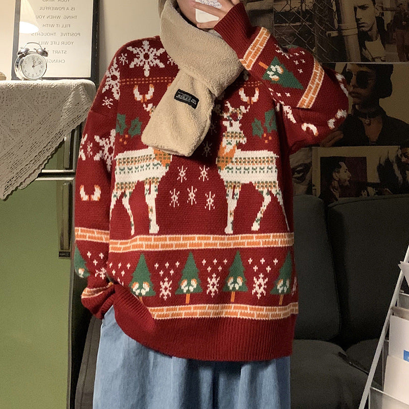 Christmas Sweater Men's Loose Pullover kfghf899 Store