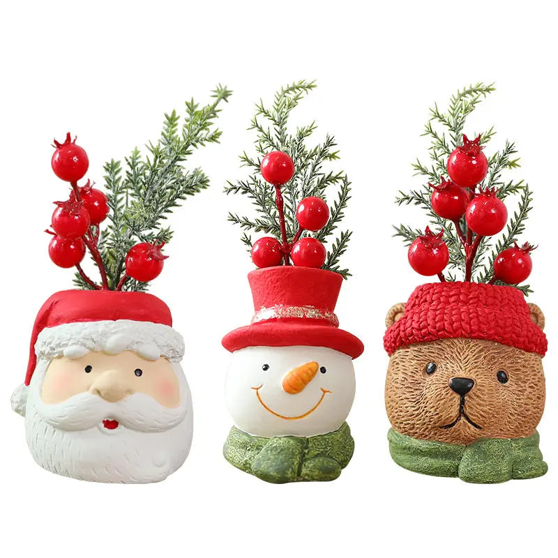 Resin Christmas Gnome Doll Santa Snowman Decoration Ornament Dazzle Frenzy