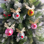 Mirror Elk Horn Christmas Ball Tree Decoration Pendant Dazzle Frenzy