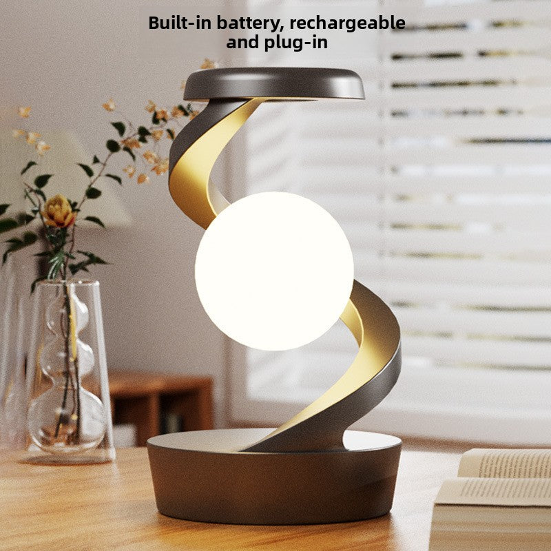 2025 Viral Rotating Floating Night Light - Mesmerizing Levitating Wireless Charger Lamp