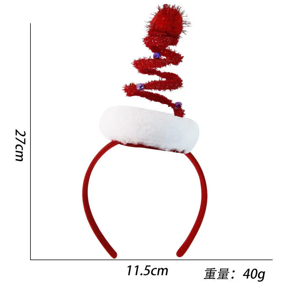 Christmas Party Headband Fun Santa Hat Reindeer Antlers Hair Accessories Dazzle Frenzy