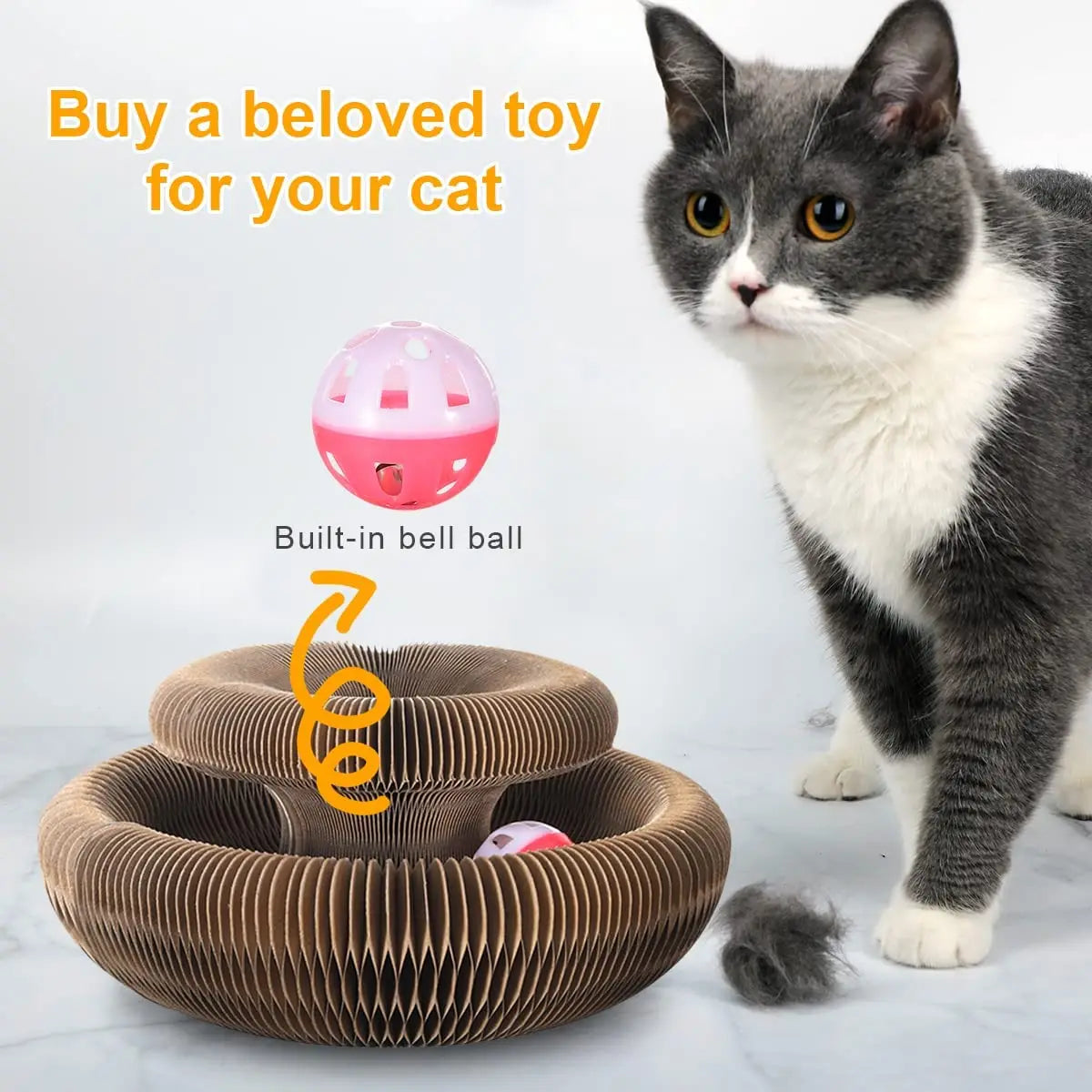 2025 Viral Magic Cat Scratch Board - Corrugated Organ Ball Toy Climbing Frame Dazzle