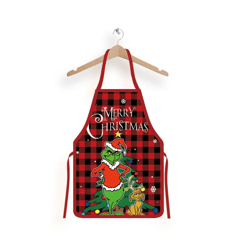 Christmas Printed Apron for Home and Party Dazzle Frenzy