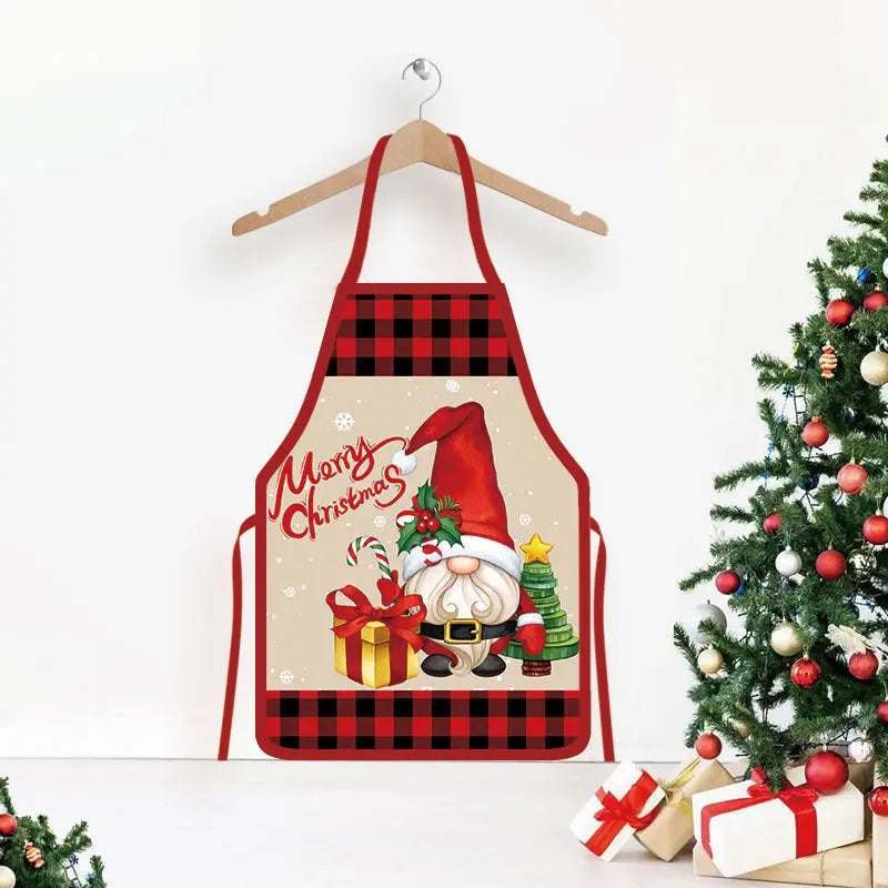 Christmas Printed Apron for Home and Party Dazzle Frenzy