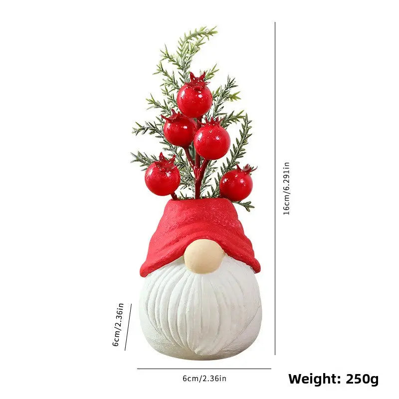 Resin Christmas Gnome Doll Santa Snowman Decoration Ornament Dazzle Frenzy