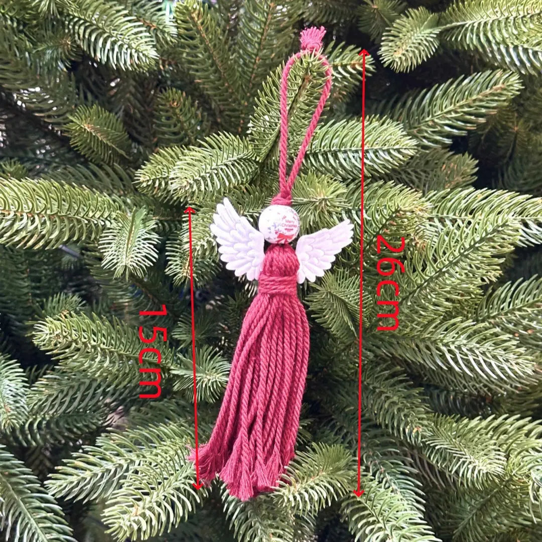 Bohemian Handmade Cotton Rope Christmas Angel Pendant Dazzle Frenzy