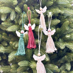 Bohemian Handmade Cotton Rope Christmas Angel Pendant Dazzle Frenzy
