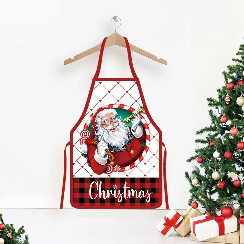 Christmas Printed Apron for Home and Party Dazzle Frenzy
