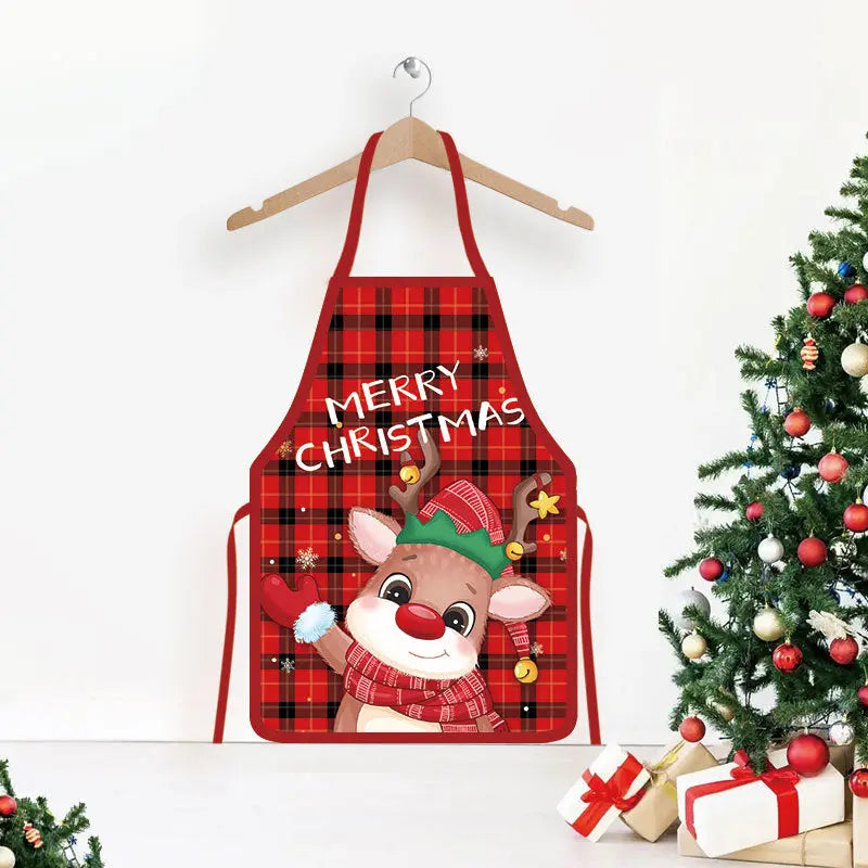 Christmas Printed Apron for Home and Party Dazzle Frenzy