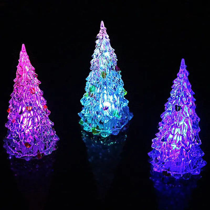 LED Acrylic Colorful Christmas Tree Night Light Dazzle Frenzy