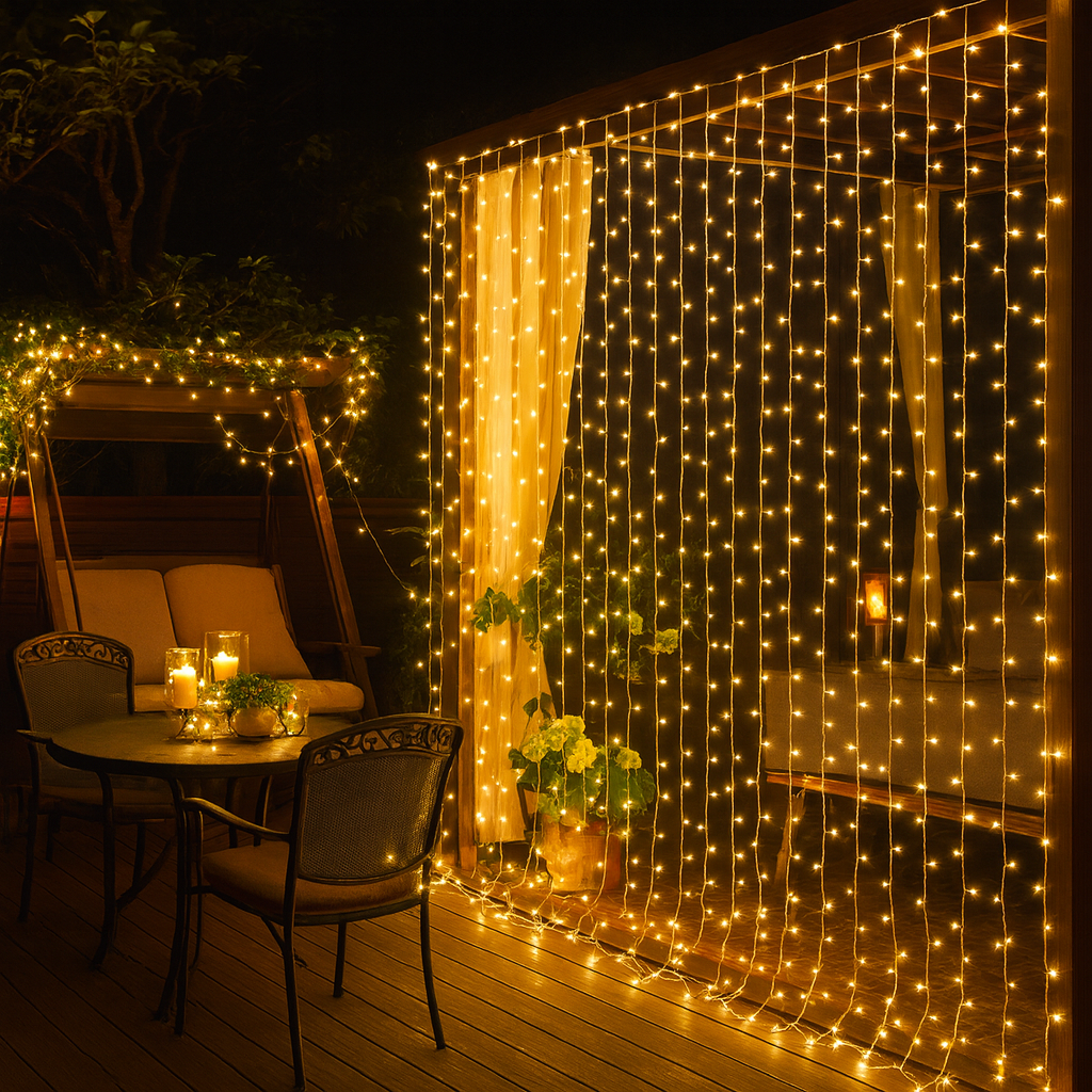 2025 Viral Nordic Luxe Solar Flower Glow Lights - Magical Garden String Curtain Dazzle
