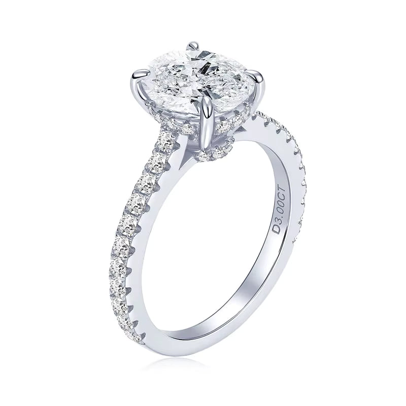 2025 Viral Oval Cut Moissanite Ring - Dazzling Wedding Engagement Solitaire Sparkle Luxury Trendy Jewelry