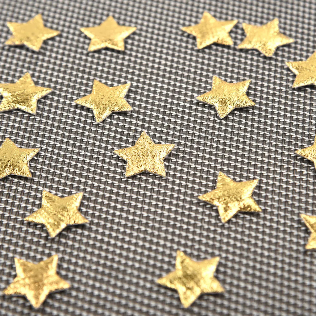 New In 100PCS Gold Silver Cloth Christmas Star Confetti 2cm Living Room Decor Navidad Ornament Xmas Party DIY Crafts Accessories Dazzle Frenzy