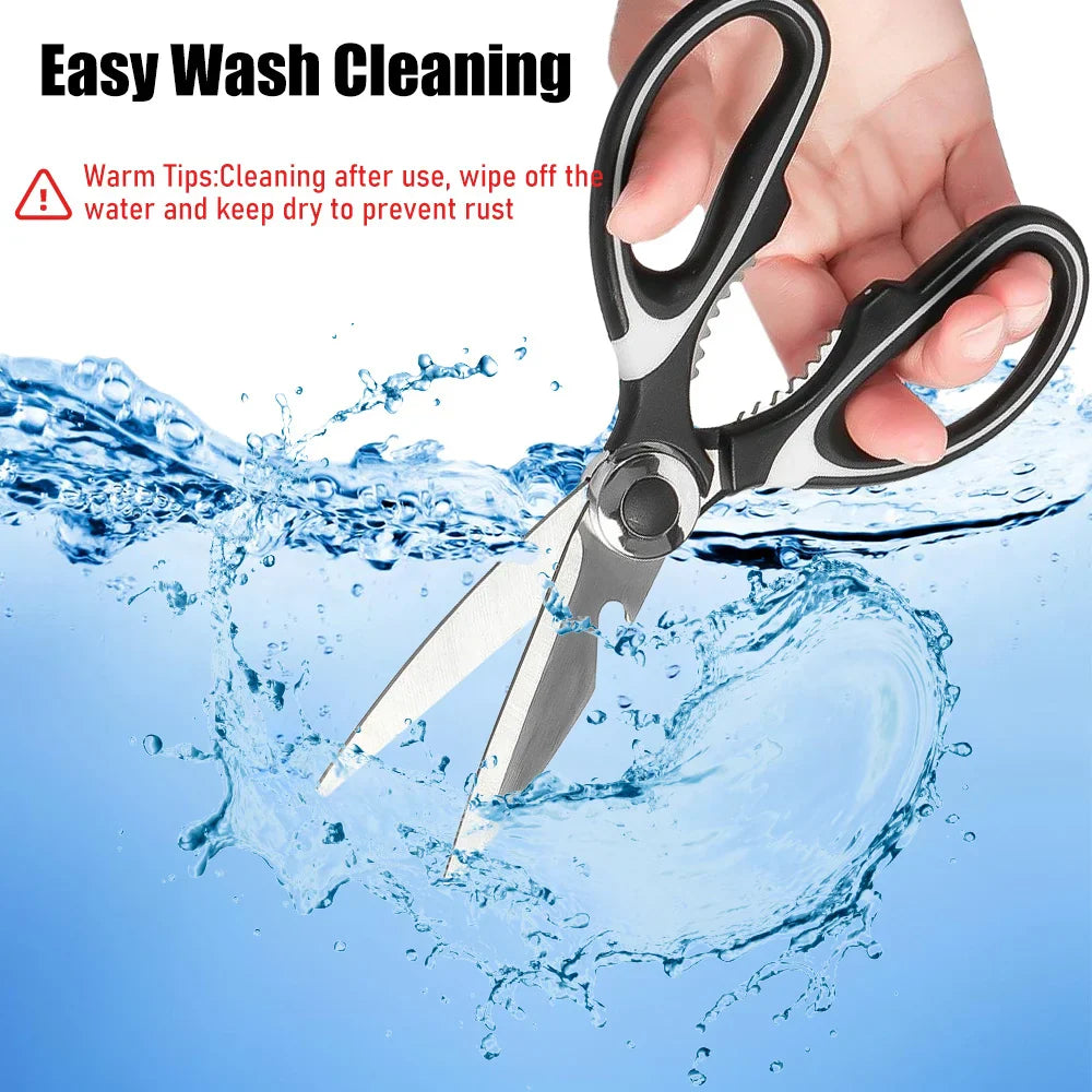 2025 Viral Kitchen Scissors - Stainless Steel Multi-Purpose Meat Vegetable Shears Dazzle Cutter