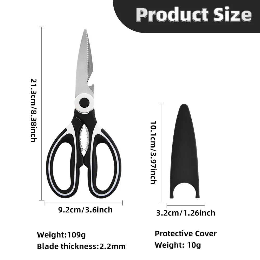 2025 Viral Kitchen Scissors - Stainless Steel Multi-Purpose Meat Vegetable Shears Dazzle Cutter