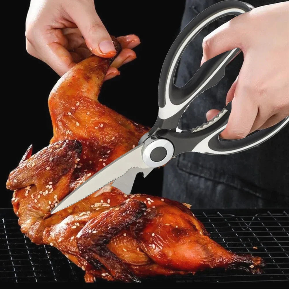 2025 Viral Kitchen Scissors - Stainless Steel Multi-Purpose Meat Vegetable Shears Dazzle Cutter