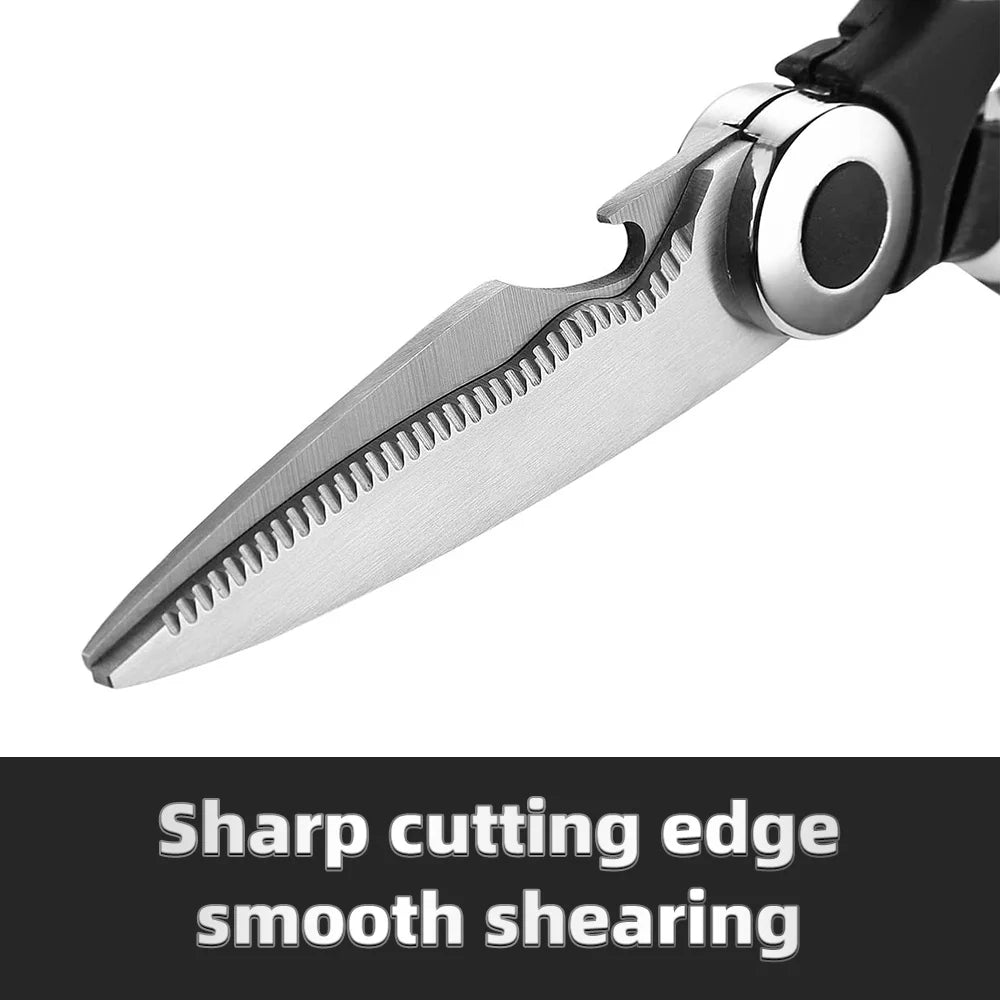 2025 Viral Kitchen Scissors - Stainless Steel Multi-Purpose Meat Vegetable Shears Dazzle Cutter