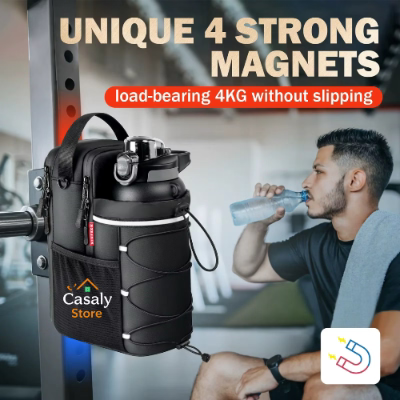 2025 Viral Magnoji Magnetic Gym Bag - 4 Strong Magnets 64oz Mug Holder Hands-Free Fitness Dazzle