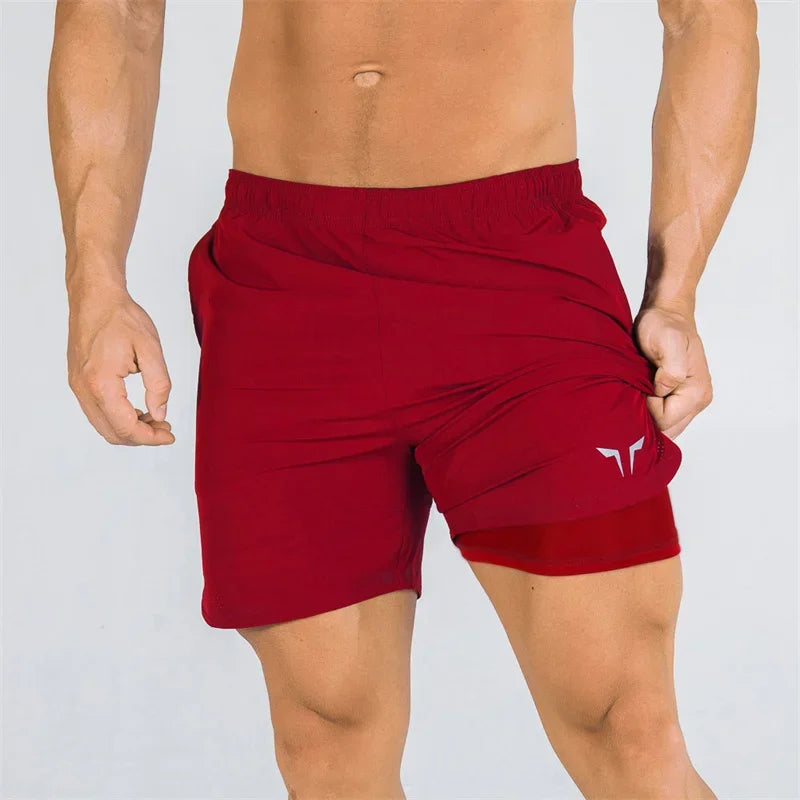 2025 Viral Stoic Empire Men's Gym Shorts - Quick Dry Double Layer Hidden Pocket Training Dazzle