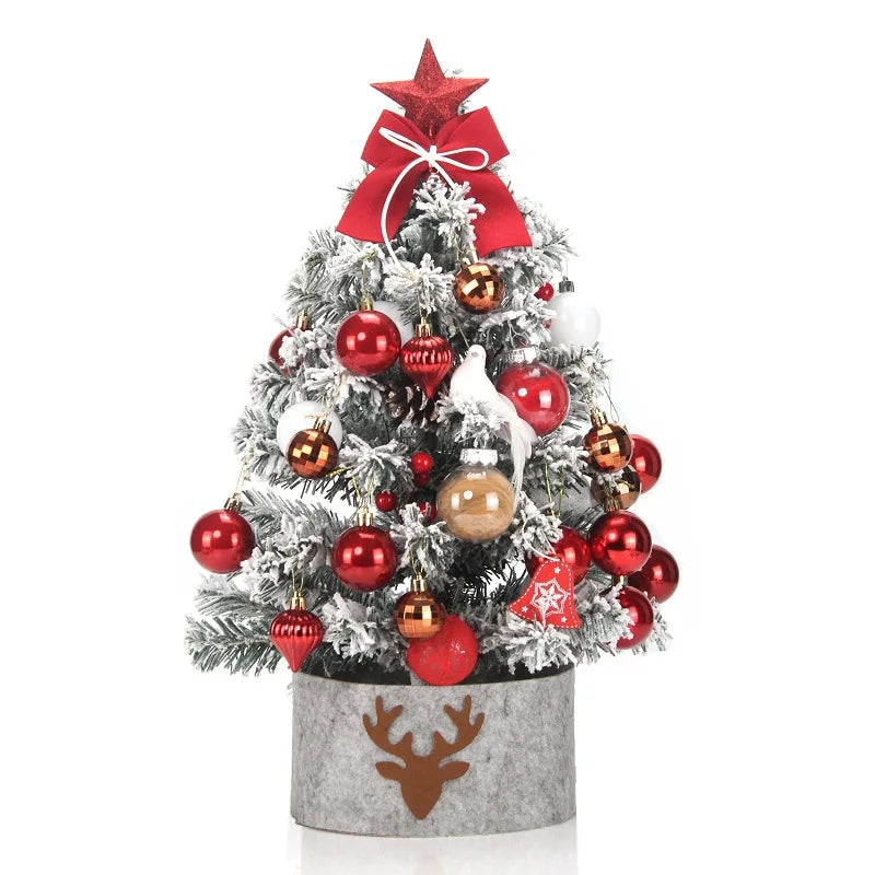2025 New DIY Christmas Tree Mini Christmas Tree Set 45-60cm Tabletop Home Decoration Dazzle Frenzy