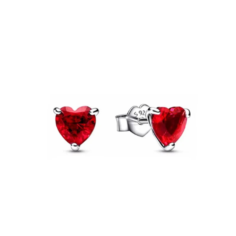 Charming 925 sterling silver new special sale heart-shaped crystal zircon earrings women's Christmas surprise jewelry to lover Dazzle Frenzy