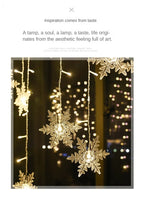 110V 220V Snowflakes  Curtain Garland on The Window Fairy Lights New Year Garland Festoon Led Lights String Christmas Decor Dazzle Frenzy
