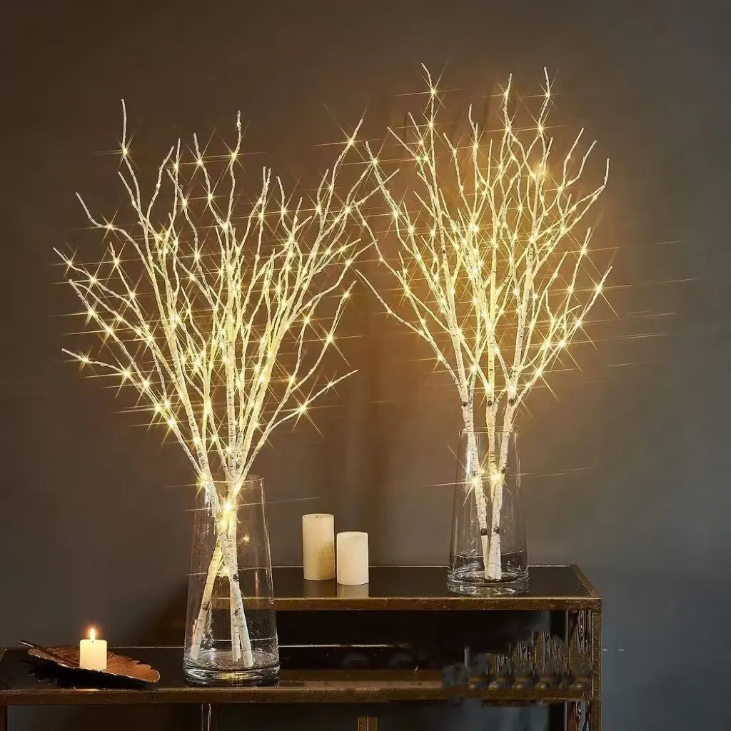 1 PC White Birch Branch Light LED Festive Lights Battery Operated For Christmas Party Wedding Decoration Twig Outdoor Lights Dazzle Frenzy