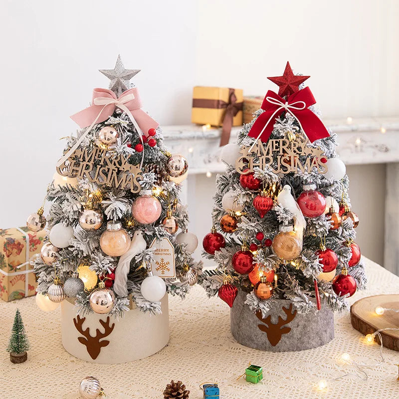 2025 New DIY Christmas Tree Mini Christmas Tree Set 45-60cm Tabletop Home Decoration Dazzle Frenzy