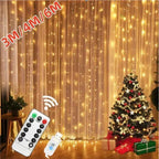 6x3M/3x3m Curtain Garland on The Window USB Power Fairy Lights Festoon with Remote New Year Garland Led Lights Christmas Decor Dazzle Frenzy