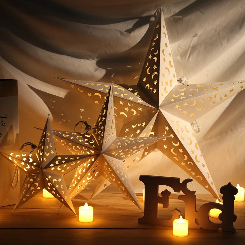 Hollow Star Hanging Pendants Christmas Decoration 2025 for Home Navidad Natal Noel Gifts Christmas Ornaments New Year 2026 Dazzle Frenzy