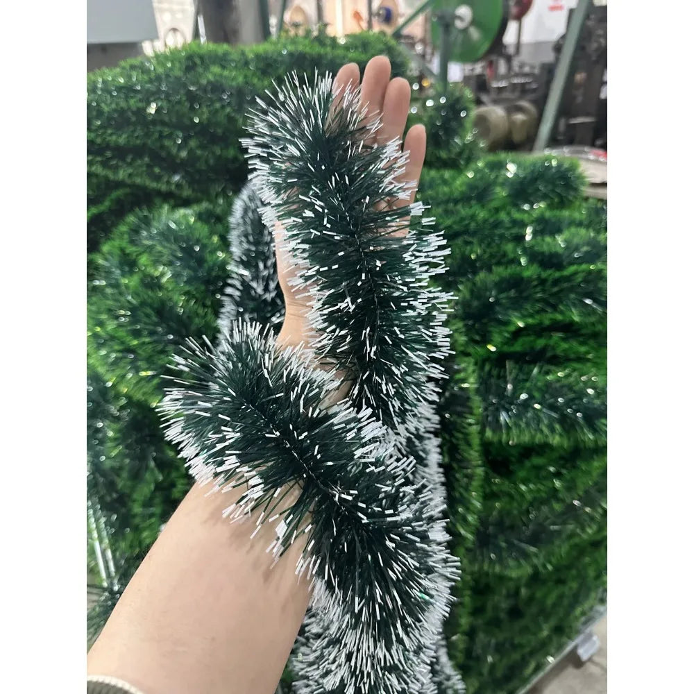 1pc 2M Christmas Green Cane Ribbons Garland DIY Xmas Tree Ornaments Green Cane Ribbons Wreath Hanging Pendent Home Decoration Dazzle Frenzy