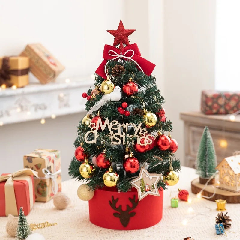 2025 New DIY Christmas Tree Mini Christmas Tree Set 45-60cm Tabletop Home Decoration Dazzle Frenzy